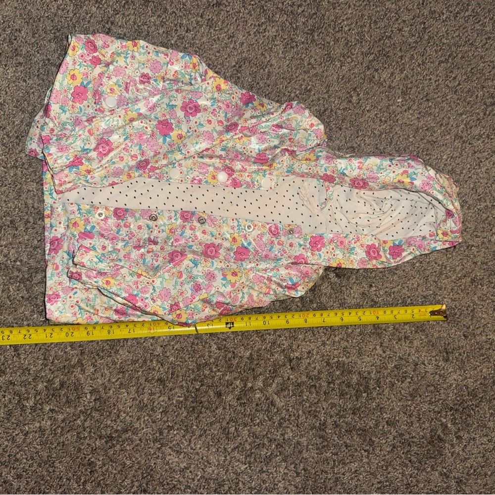 Jessica Simpson Floral Kids Raincoat - Pink and Blue